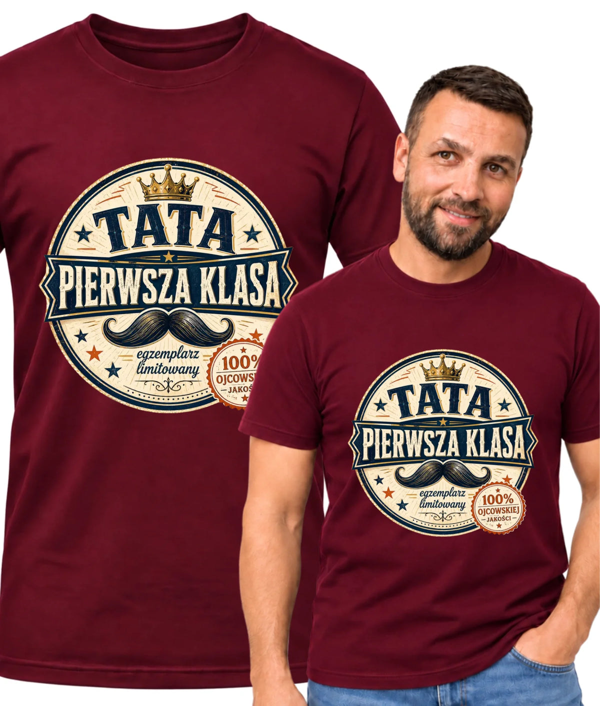 Koszulka dla taty - Tata pierwsza klasa DT16