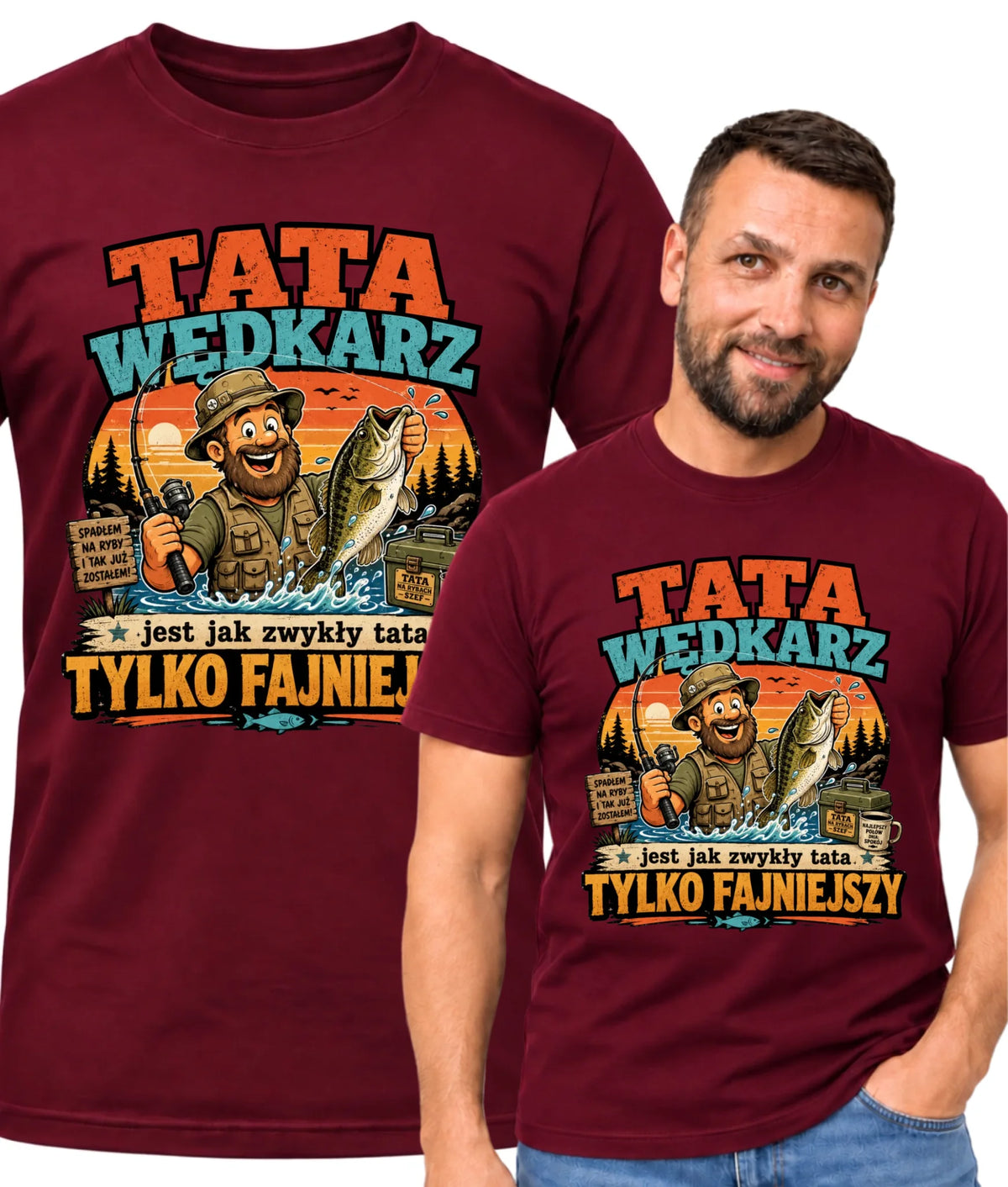 Koszulka dla taty wędkarza - Tata wędkarz DT06