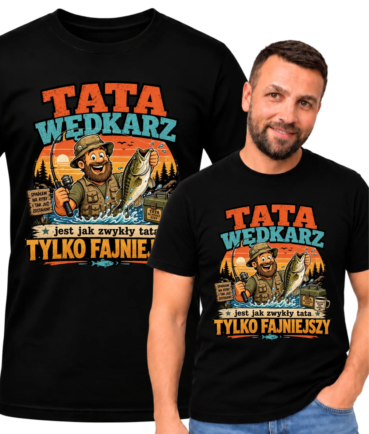Koszulka dla taty wędkarza - Tata wędkarz DT06