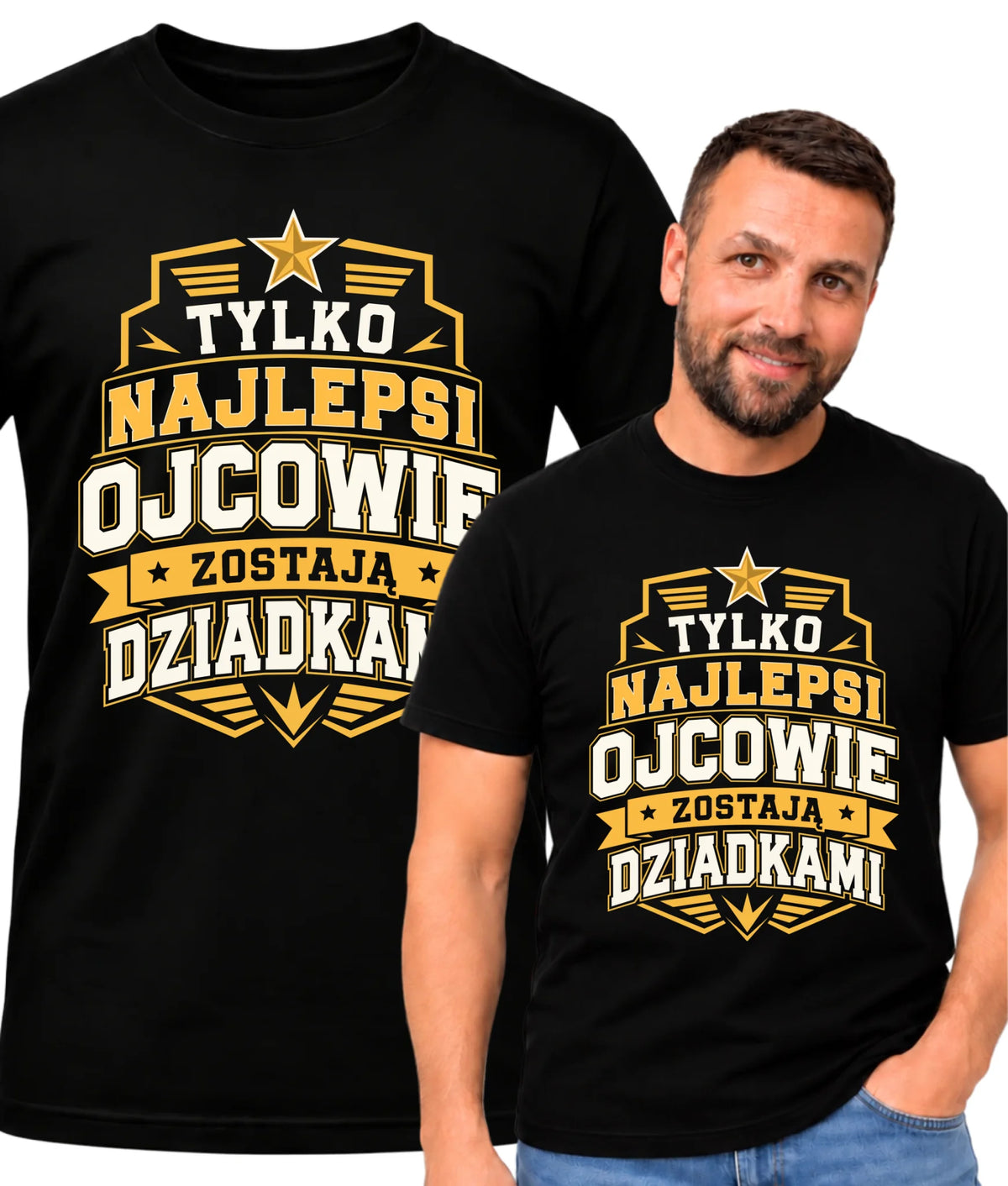 Koszulka dla taty przyszłego dziadka - Tylko najlepsi ojcowie zostają dziadkami DT39
