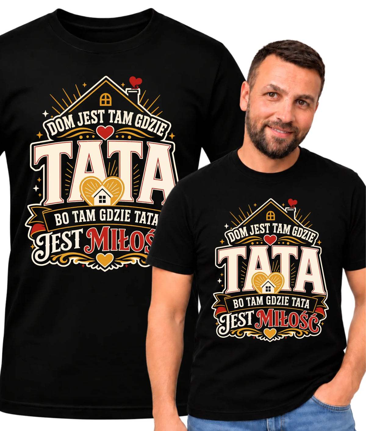 Koszulka dla taty - Dom jest tam gdzie tata DT37