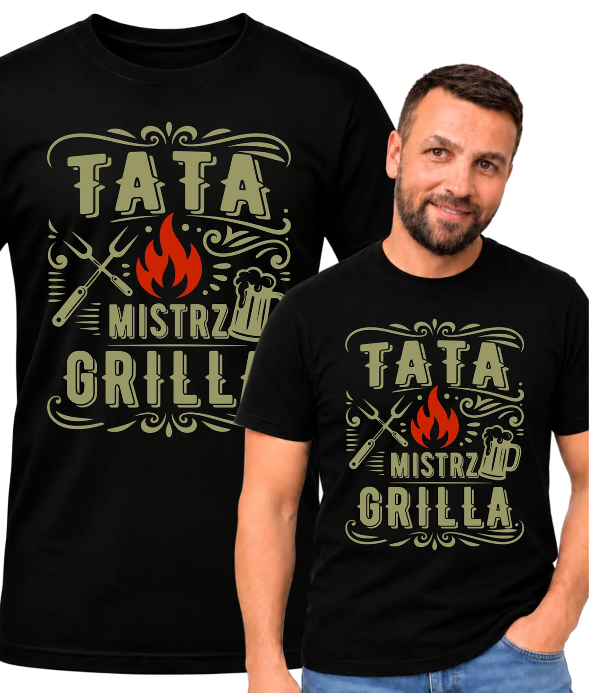 Koszulka dla taty - Tata mistrz grilla DT53