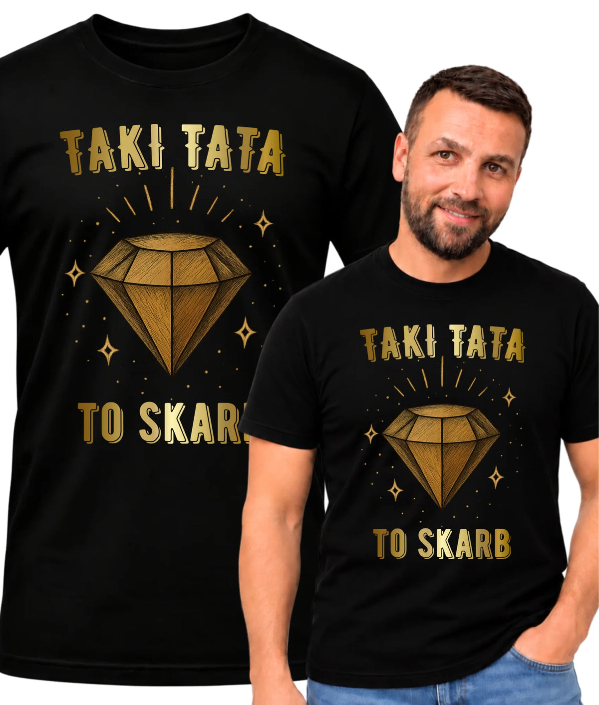 Koszulka dla taty - Taki tata to skarb - personalizowana DT17