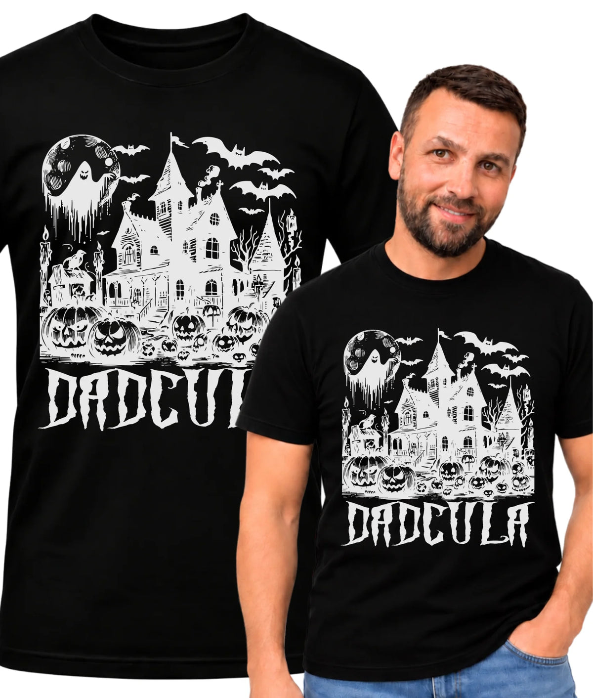 Koszulka halloweenowa dla taty -  Upiorny dom - Dadcula HL19