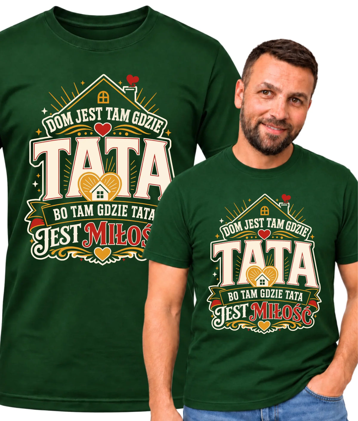 Koszulka dla taty - Dom jest tam gdzie tata DT37