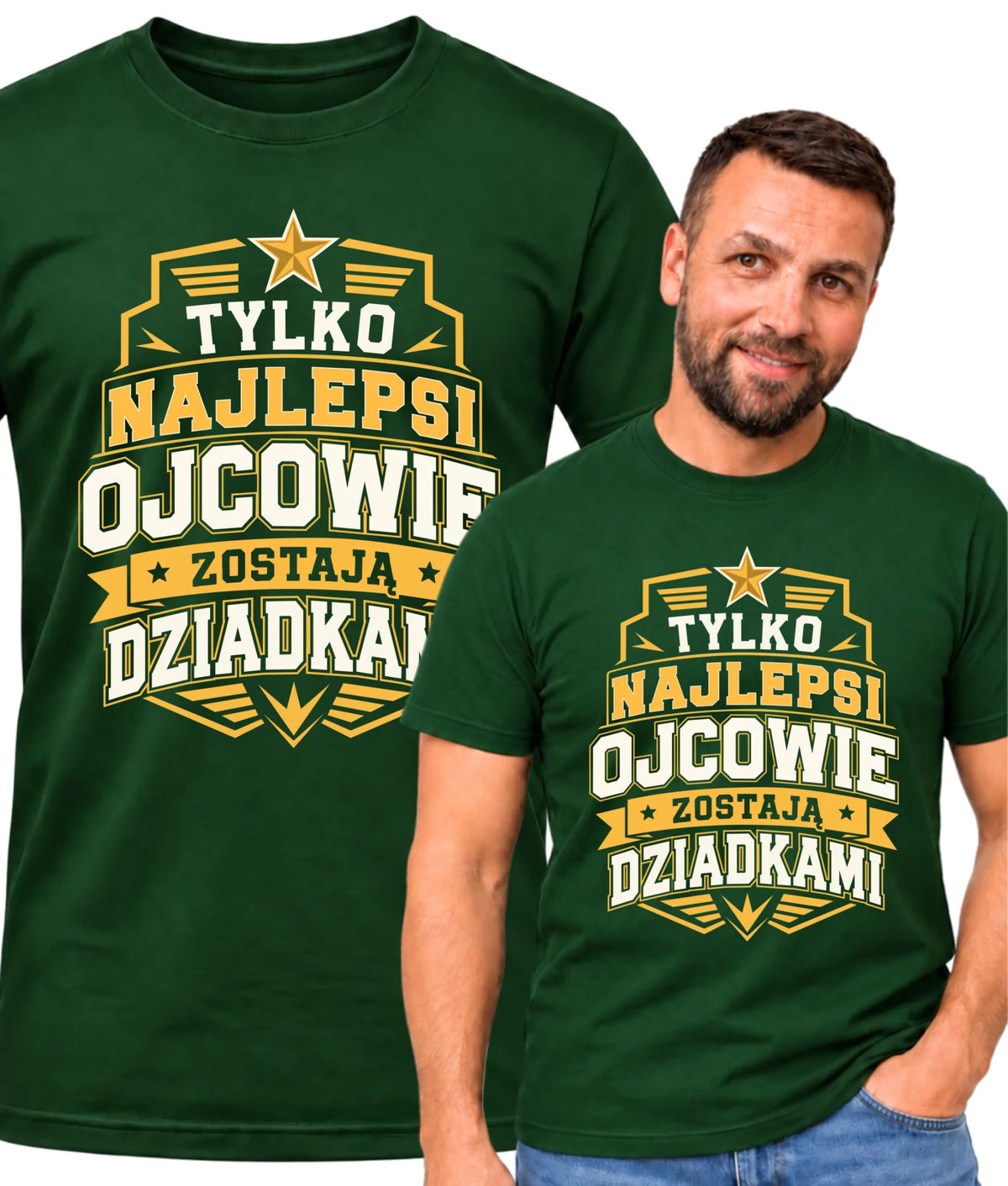 Koszulka dla taty przyszłego dziadka - Tylko najlepsi ojcowie zostają dziadkami DT39