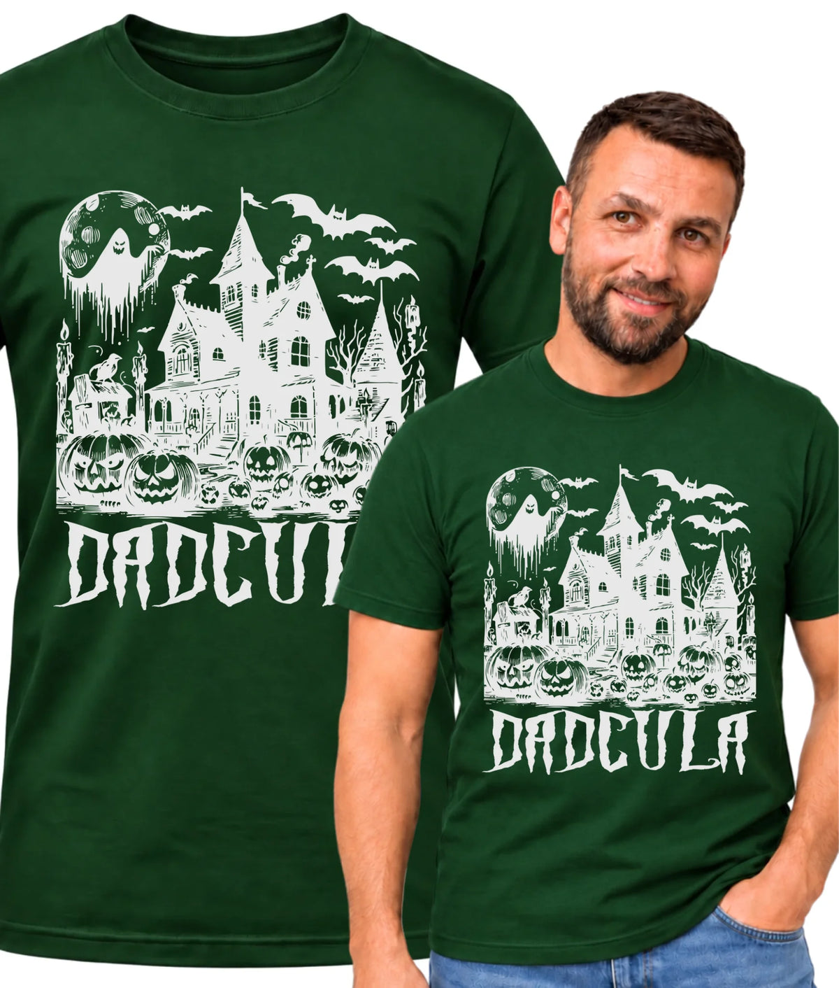 Koszulka halloweenowa dla taty -  Upiorny dom - Dadcula HL19