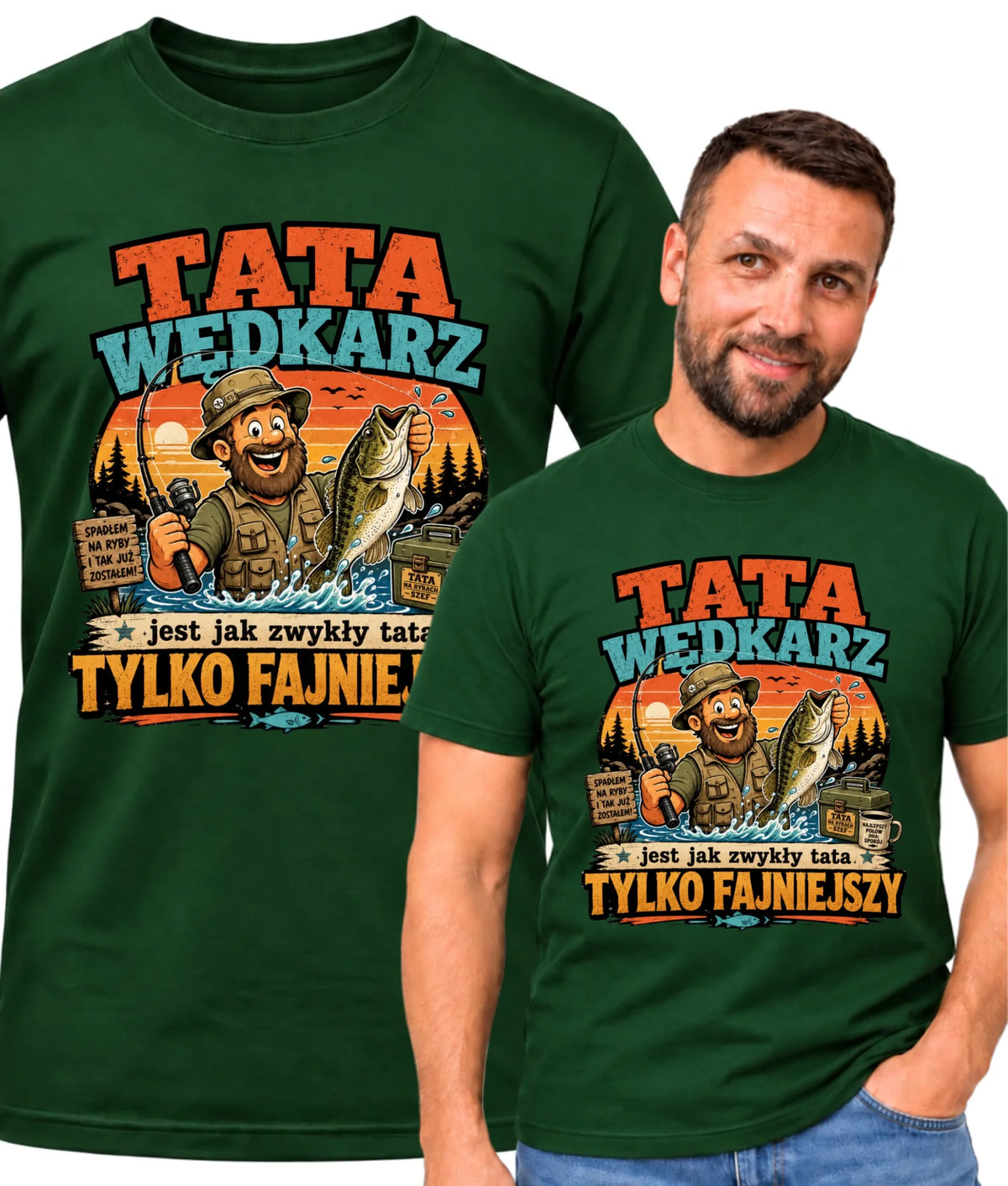 Koszulka dla taty wędkarza - Tata wędkarz DT06