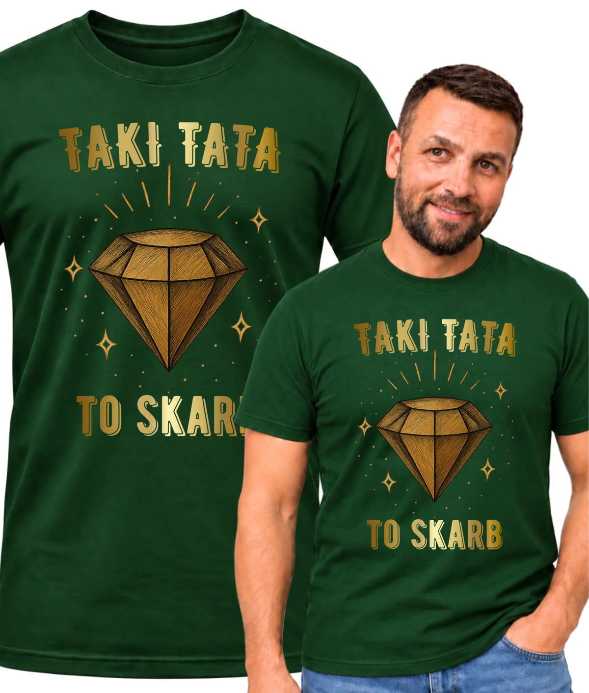 Koszulka dla taty - Taki tata to skarb - personalizowana DT17