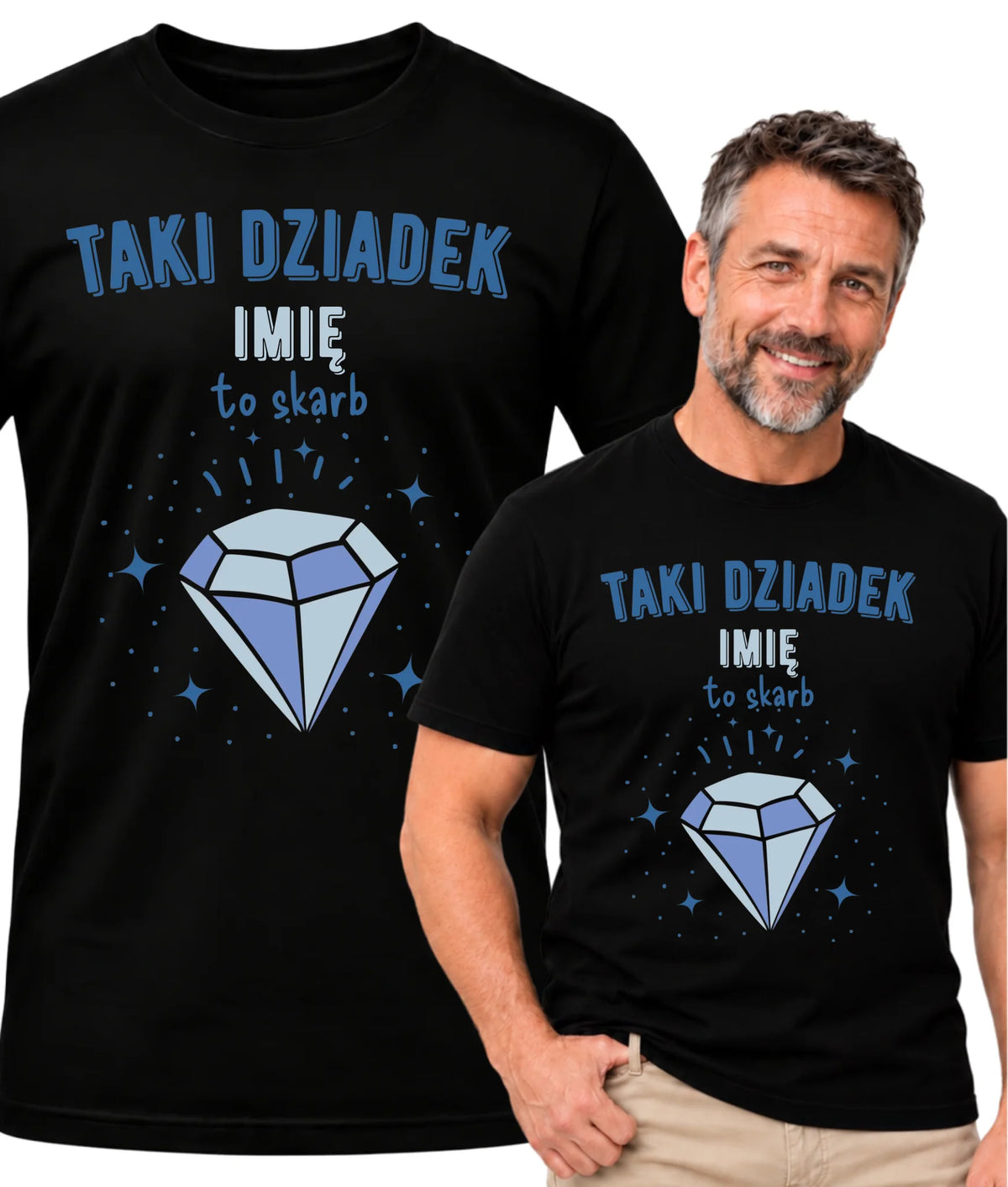 Koszulka dla dziadka - Taki Dziadek to skarb - personalizowana D06