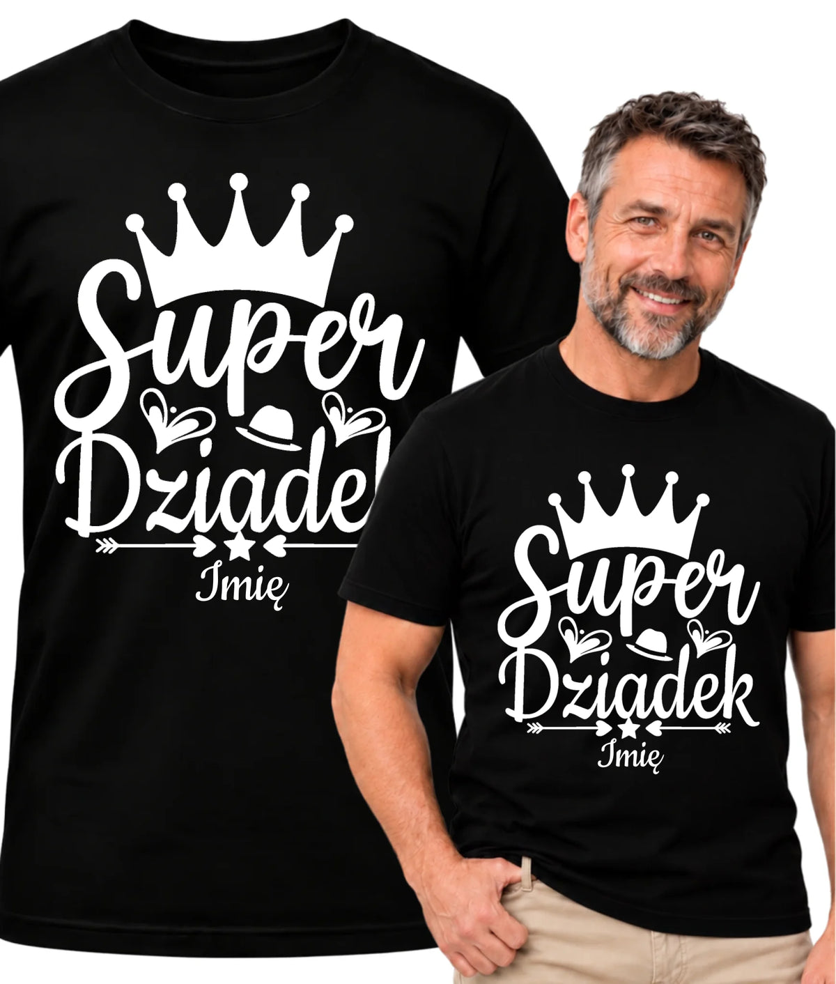 Koszulka dla dziadka - Super Dziadek - personalizowana D03