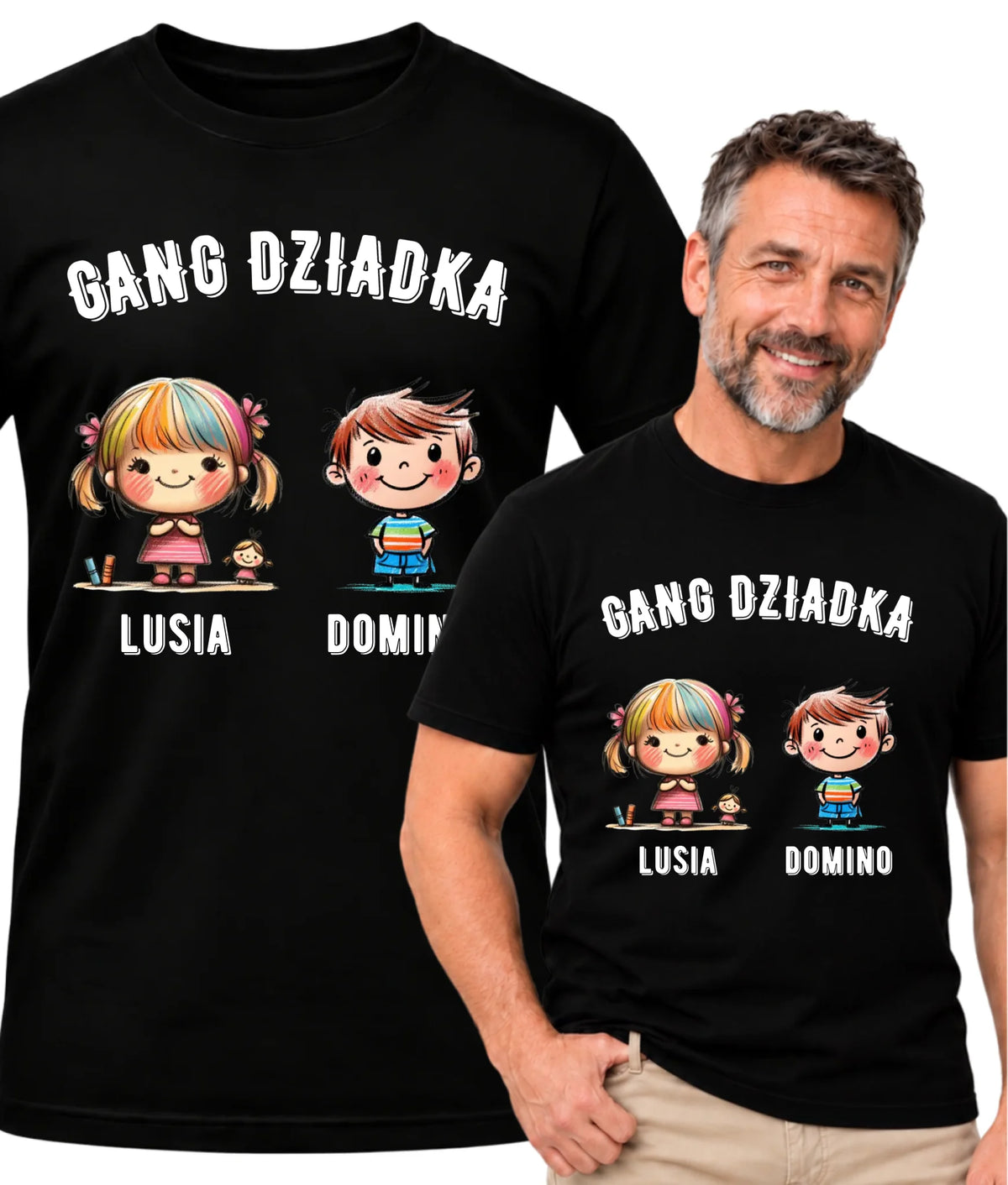 Koszulka dla dziadka - Gang Dziadka imiona wnuków 2-6 - personalizowana D18