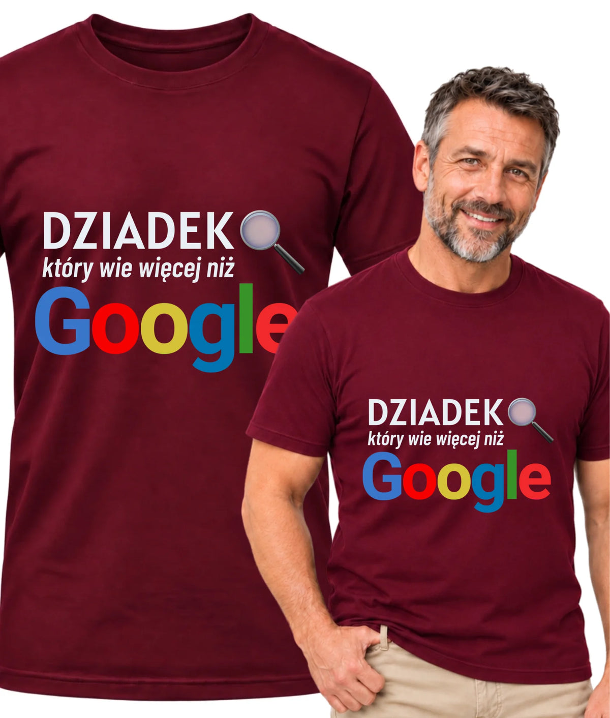 Koszulka dla dziadka - Dziadek który wie więcej niż google D44