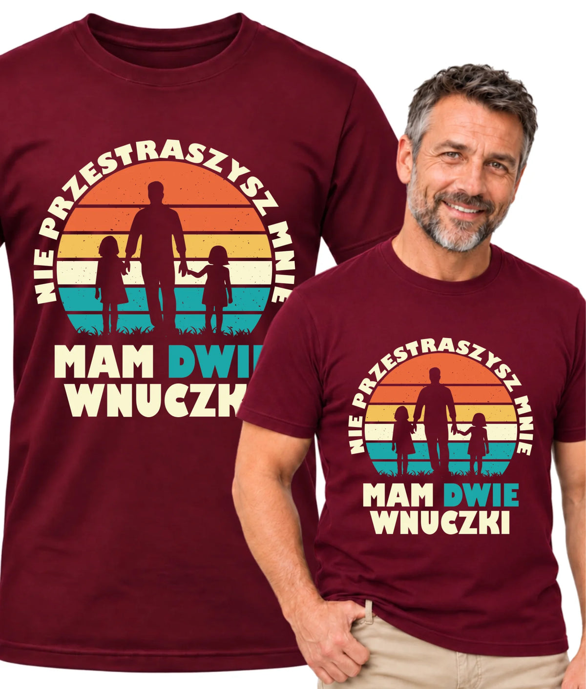 Koszulka dla dziadka - Nie przestraszysz mnie mam dwie wnuczki D41