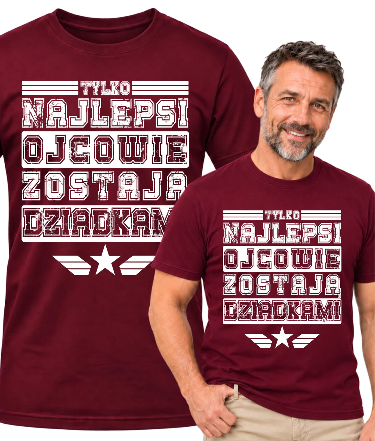 Koszulka dla dziadka - Tylko najlepsi ojcowie zostają dziadkami D25