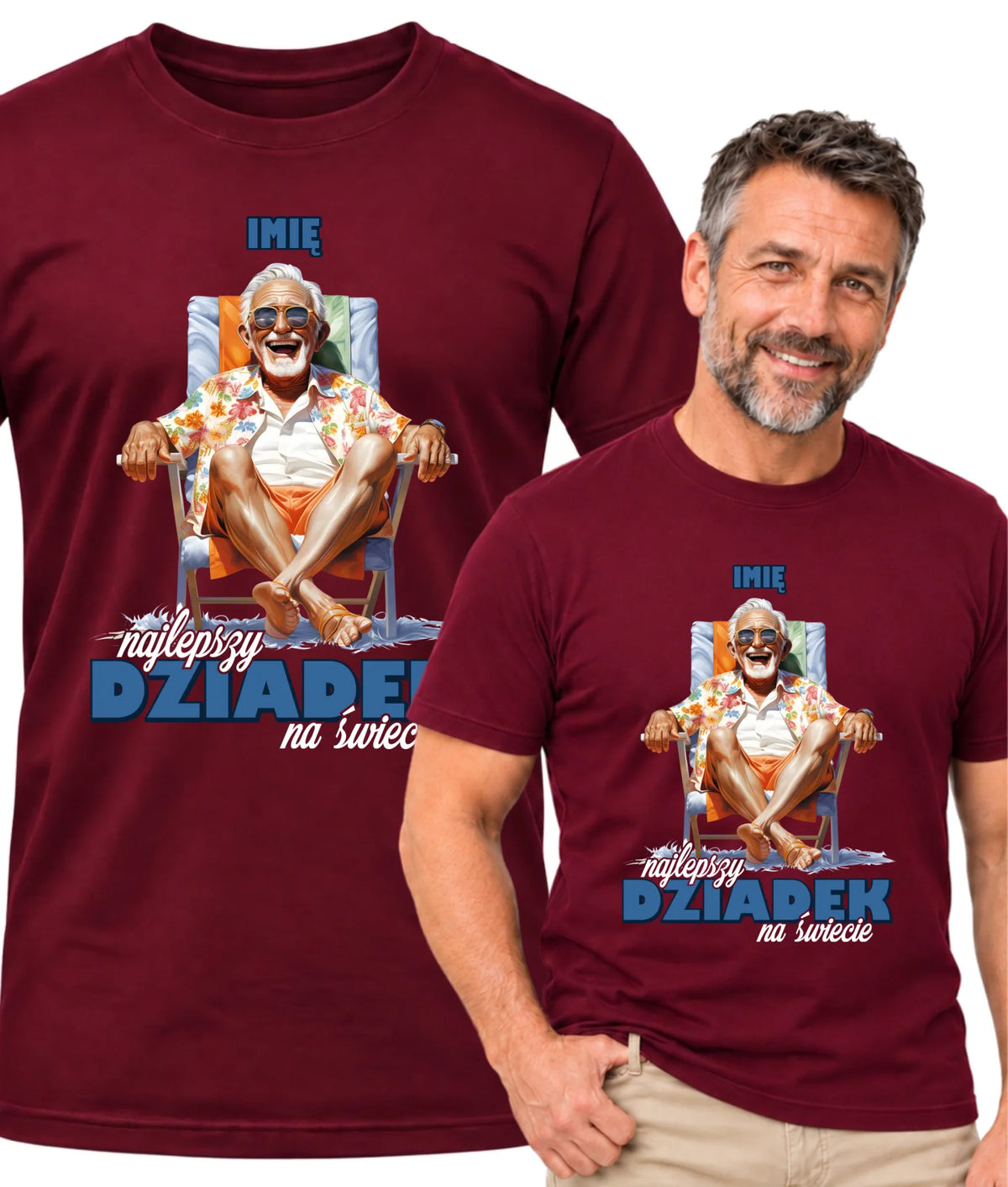 Koszulka dla dziadka - Najlepszy Dziadek na świecie - personalizowana D14