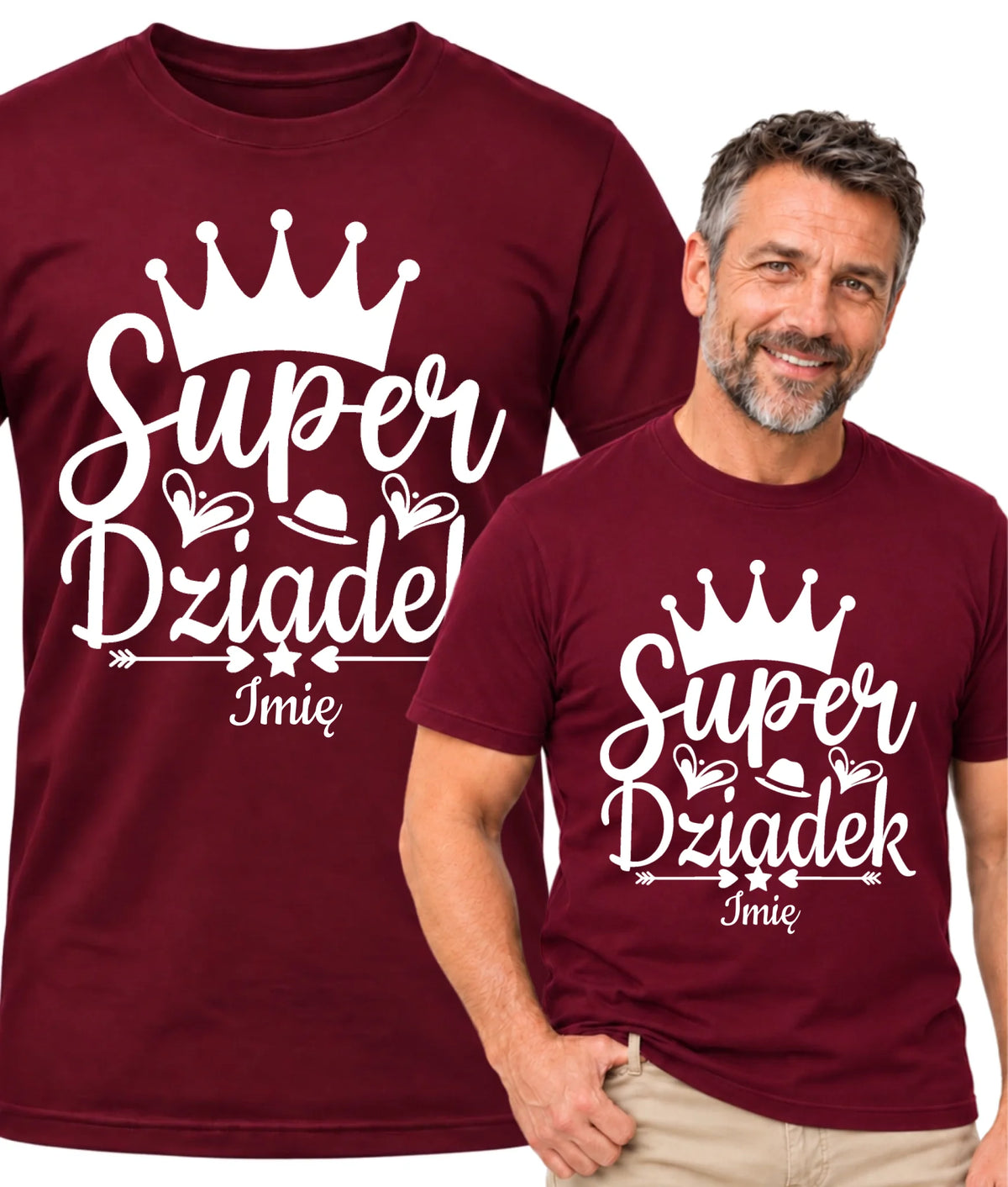 Koszulka dla dziadka - Super Dziadek - personalizowana D03