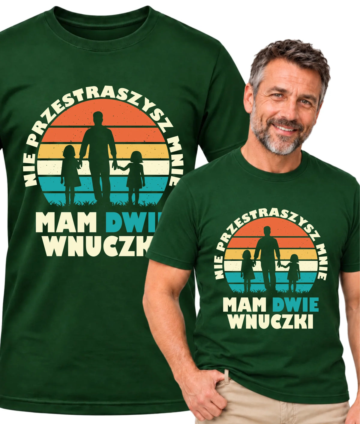 Koszulka dla dziadka - Nie przestraszysz mnie mam dwie wnuczki D41