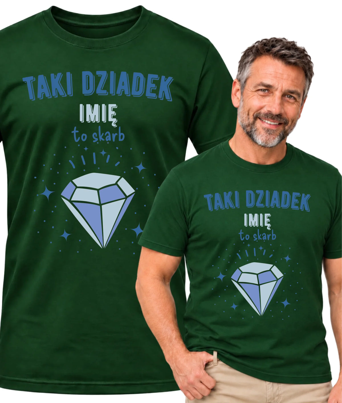 Koszulka dla dziadka - Taki Dziadek to skarb - personalizowana D06