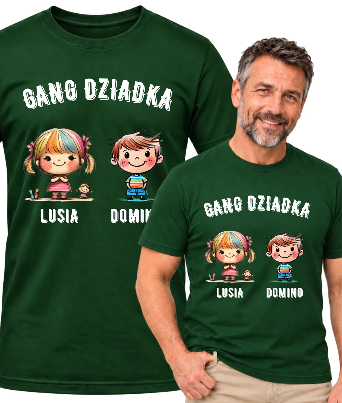 Koszulka dla dziadka - Gang Dziadka imiona wnuków 2-6 - personalizowana D18