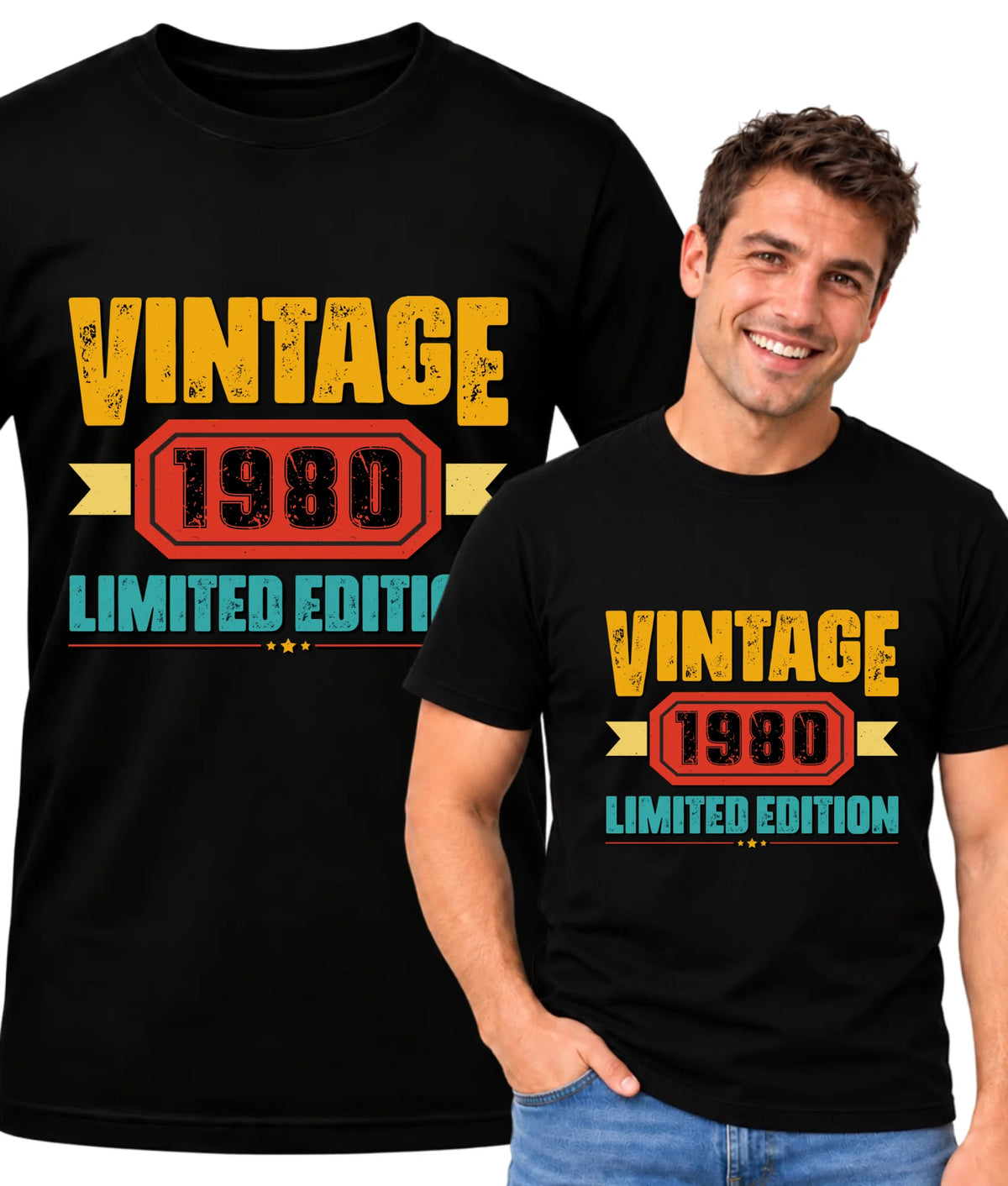 Vintage Limited Edition (data) | Koszulka męska na urodziny U29