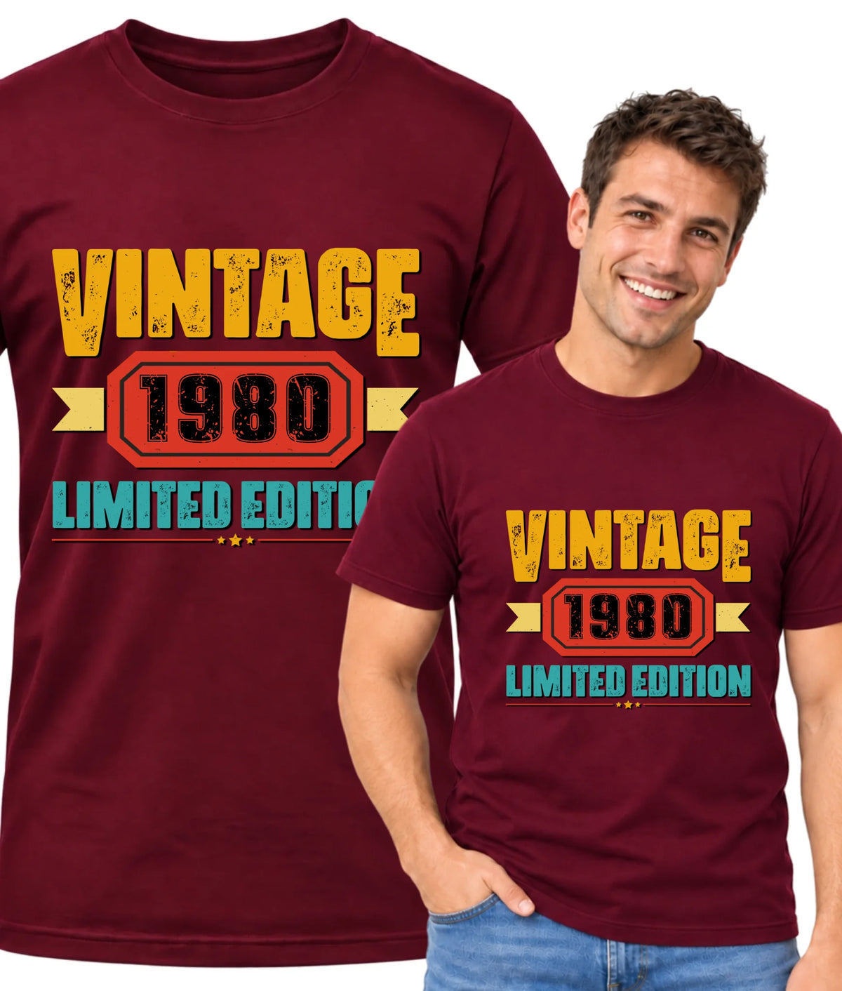 Vintage Limited Edition (data) | Koszulka męska na urodziny U29
