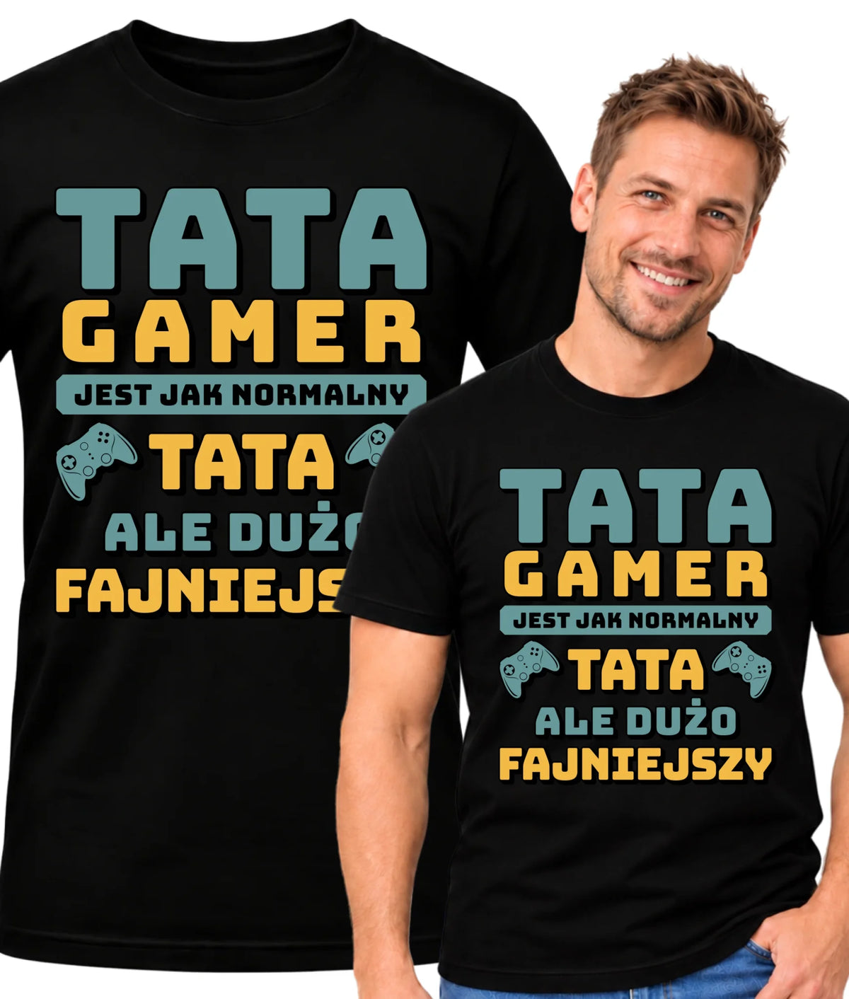 Tata gamer | Koszulka męska dla taty DT71