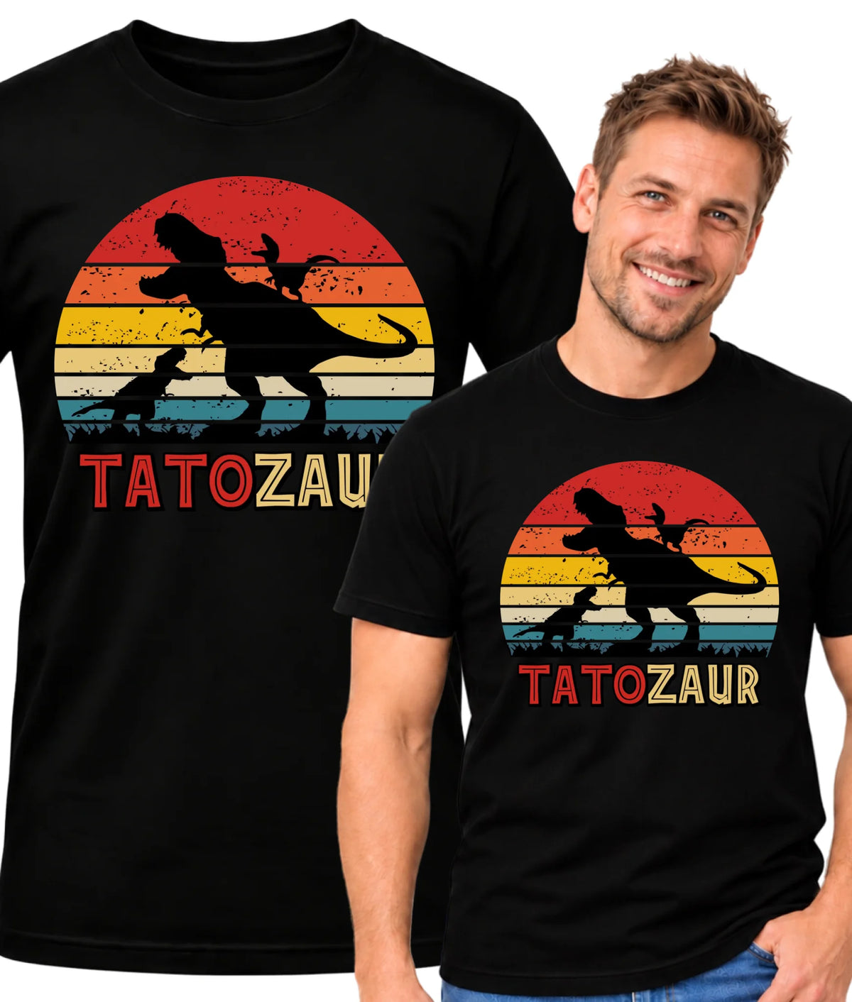 Tatozaur | Koszulka męska z nadrukiem prezent dla taty DT52