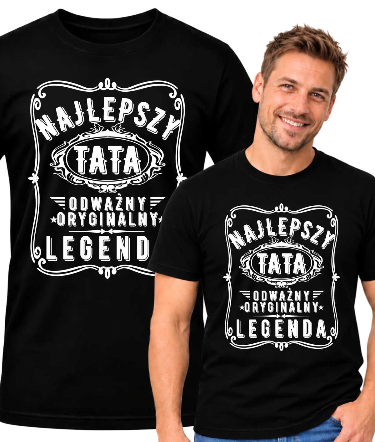 Najlepszy tata legenda | Koszulka męska dla taty DT47