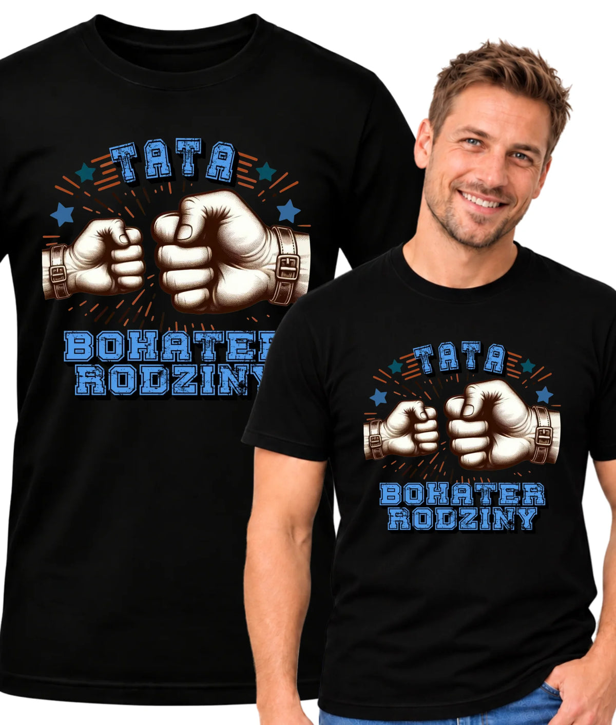Tata bohater rodziny | Koszulka męska dla taty DT45