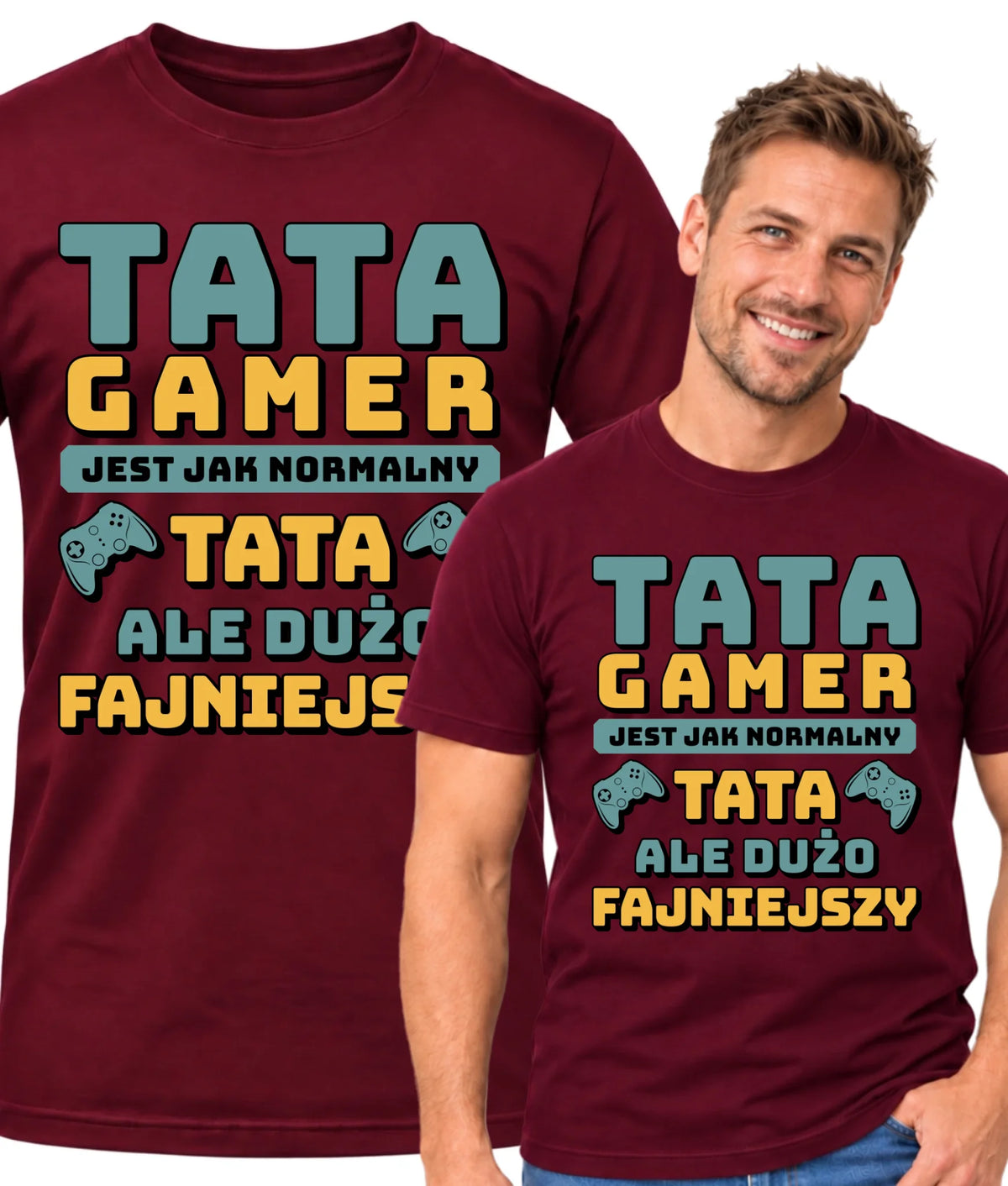 Tata gamer | Koszulka męska dla taty DT71
