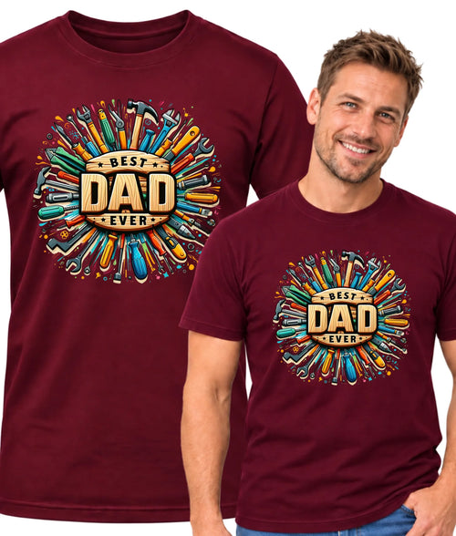 Best Dad Ever | Koszulka męska z nadrukiem dla taty DT57