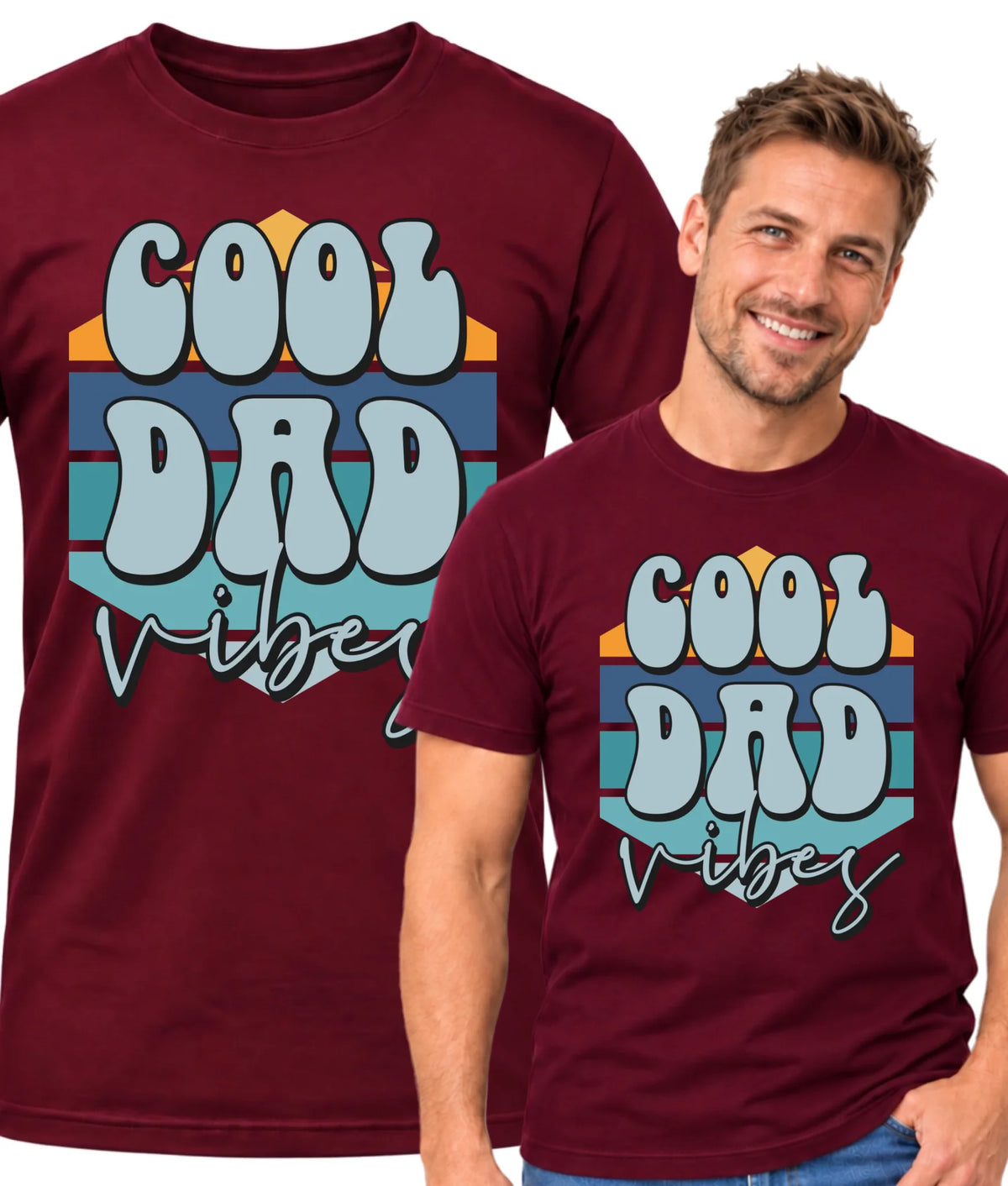Cool Dad Vibes | Koszulka męska z nadrukiem DT56