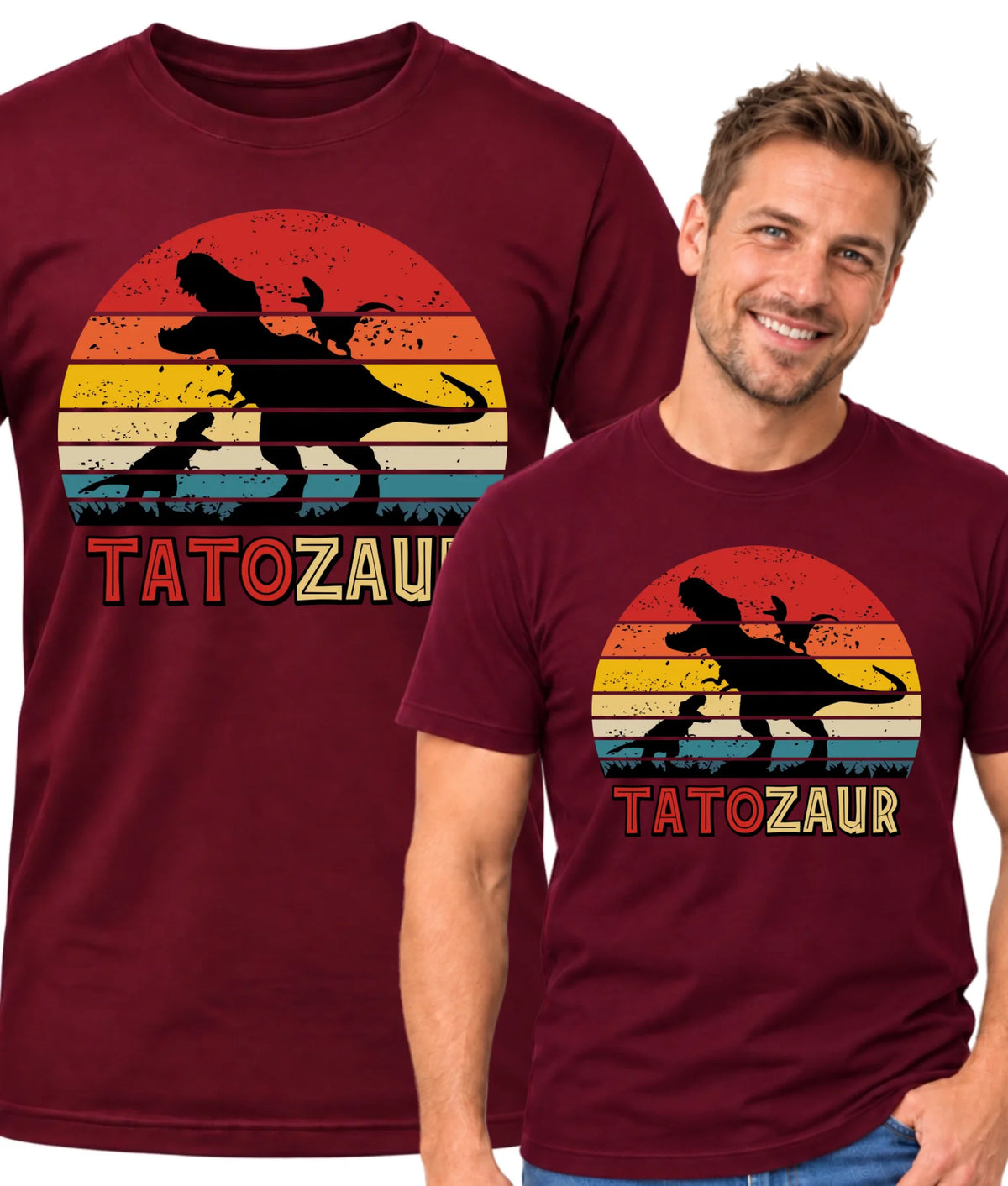 Tatozaur | Koszulka męska z nadrukiem prezent dla taty DT52