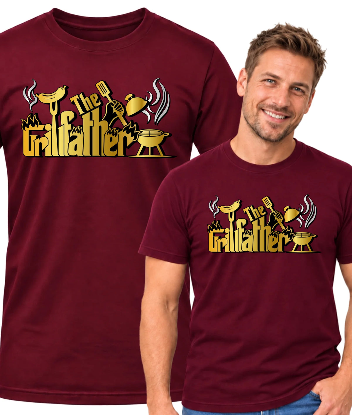 The Grillfather | Koszulka męska dla taty DT49