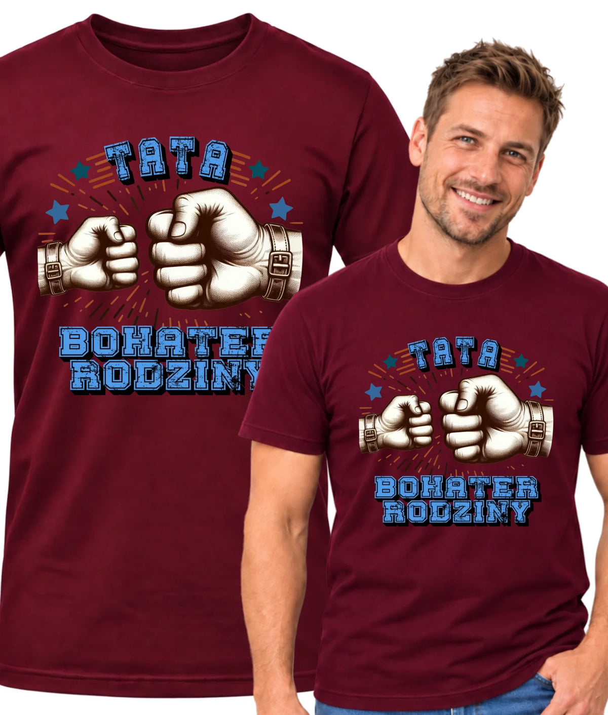 Tata bohater rodziny | Koszulka męska dla taty DT45