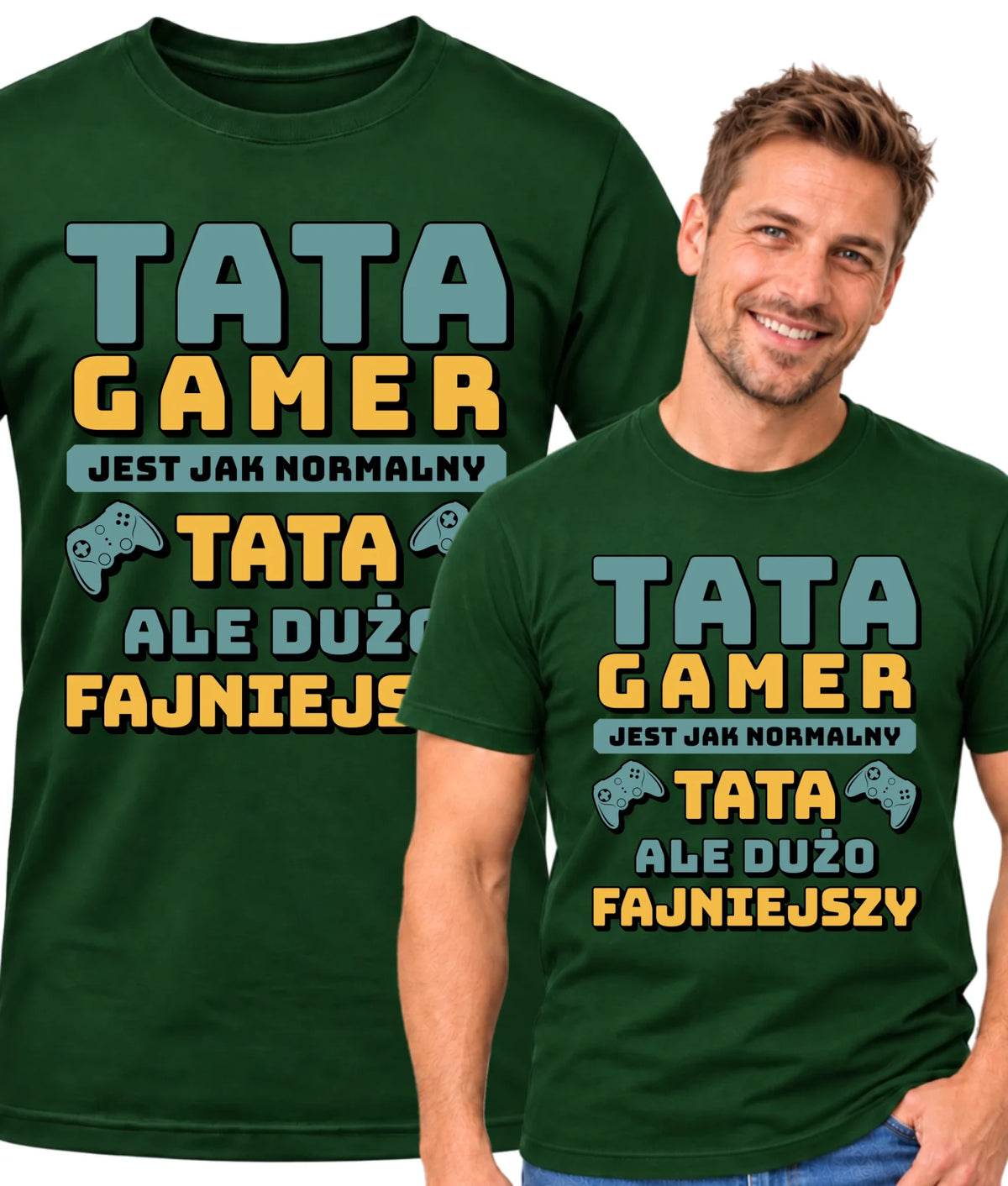 Tata gamer | Koszulka męska dla taty DT71