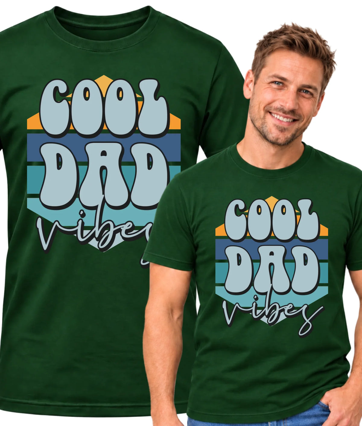 Cool Dad Vibes | Koszulka męska z nadrukiem DT56