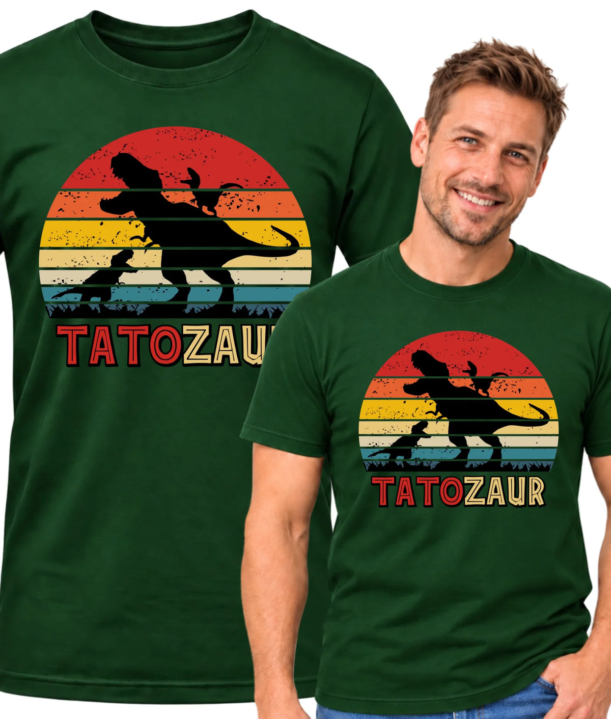 Tatozaur | Koszulka męska z nadrukiem prezent dla taty DT52