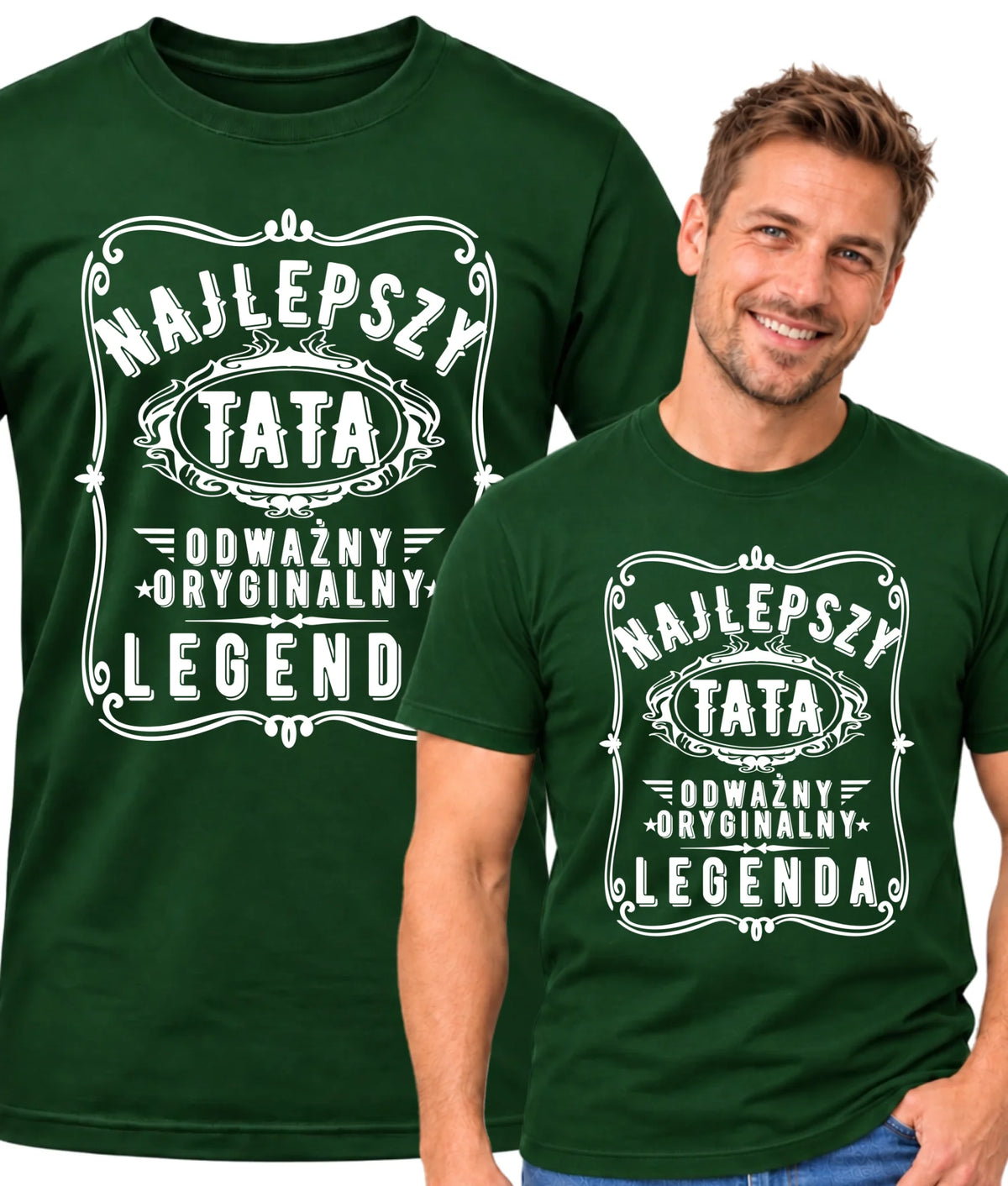 Najlepszy tata legenda | Koszulka męska dla taty DT47