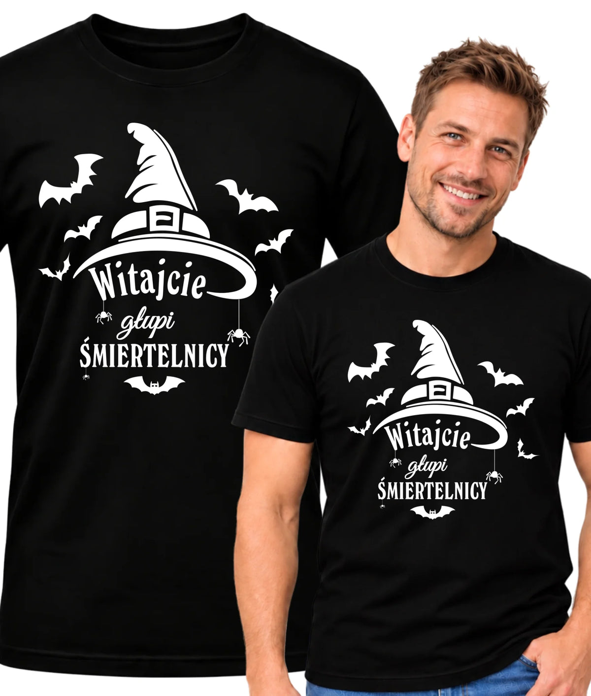 Koszulka męska na Halloween - Witajcie głupi śmiertelnicy HL23