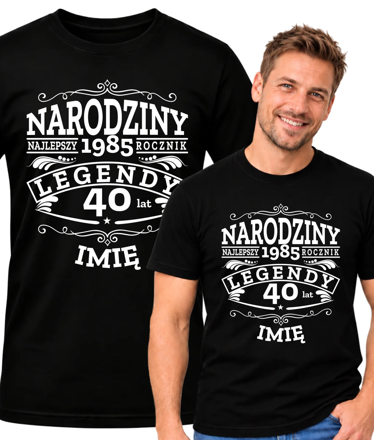 Koszulka męska na urodziny - Narodziny Legendy - personalizowana