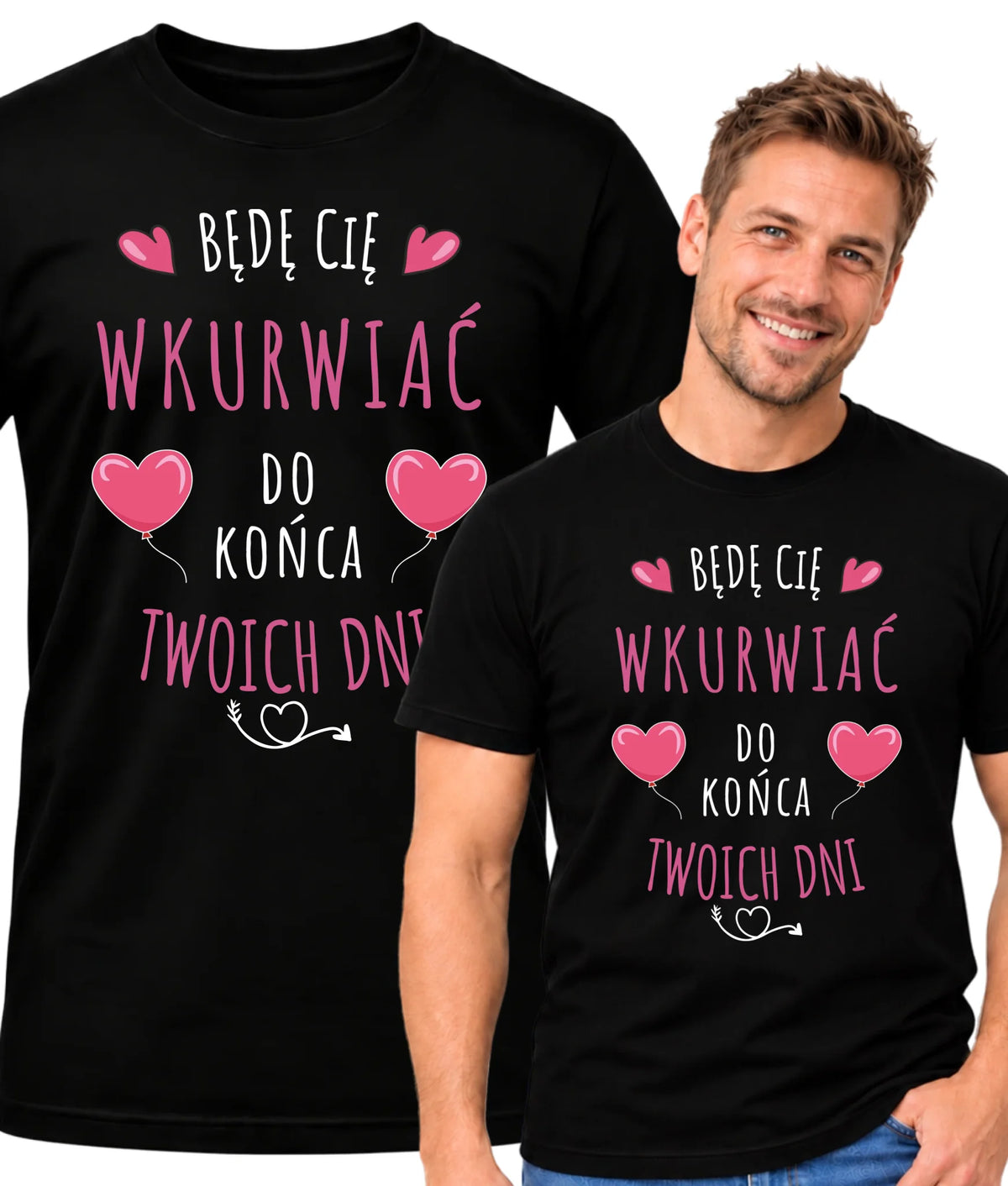 Koszulka męska - Obiecuję, że będę Cię wku*rwiać codziennie - bez cenzury W62