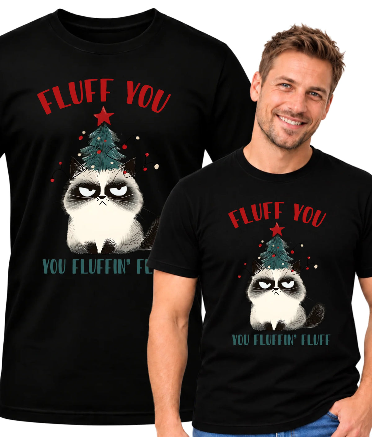 Koszulka męska świąteczna - Fluff You BN10