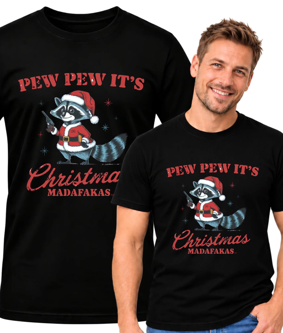 Koszulka męska świąteczna - Pew pew it's Christmas BN60