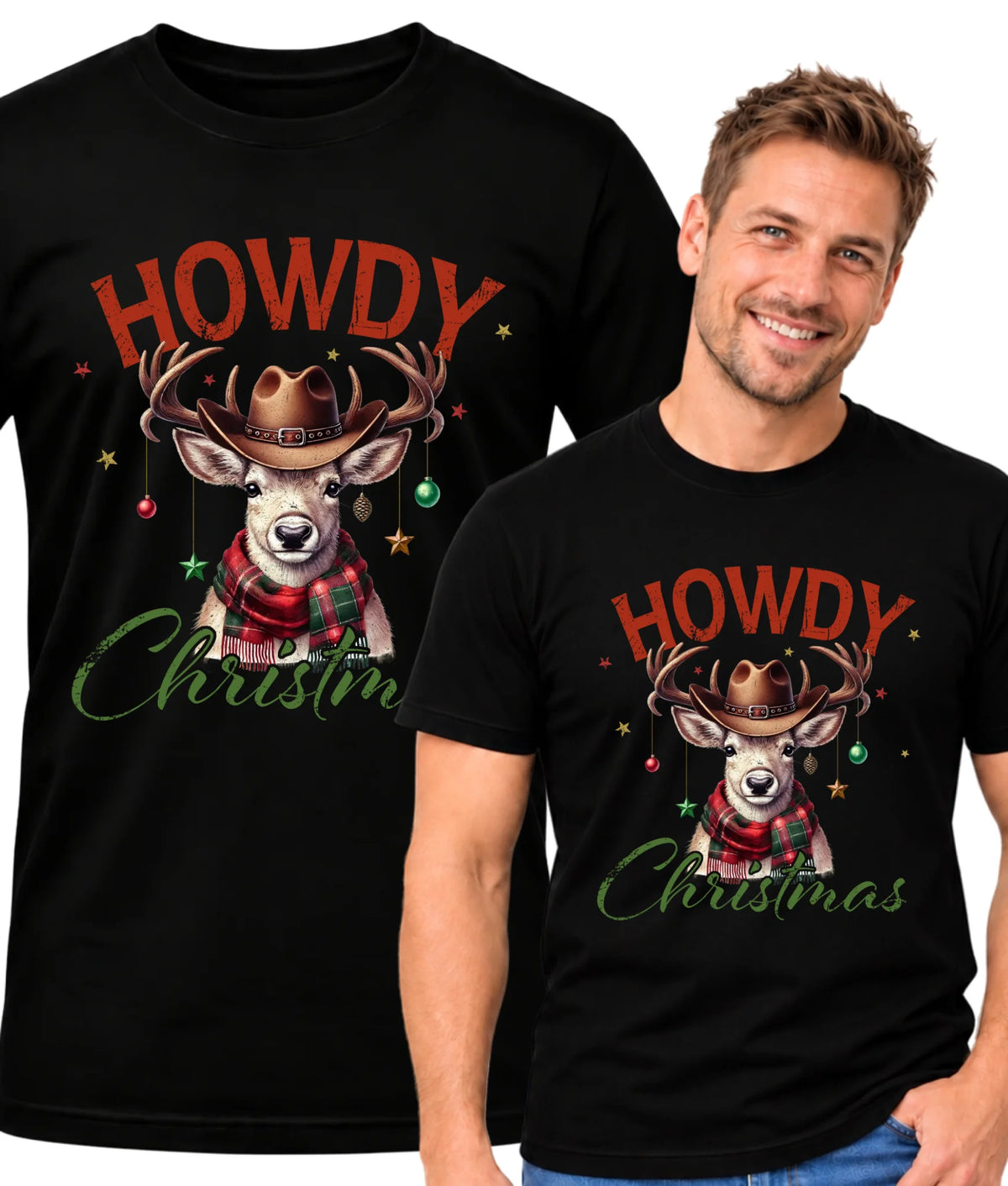 Koszulka męska świąteczna - Howdy Christmas BN54