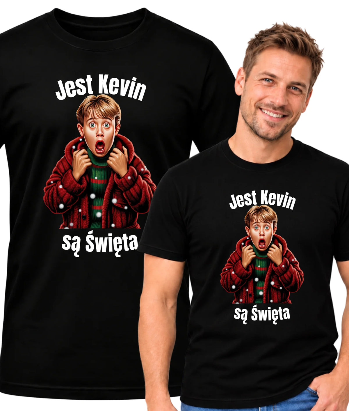 Koszulka męska świąteczna - Jest Kevin są święta BN27