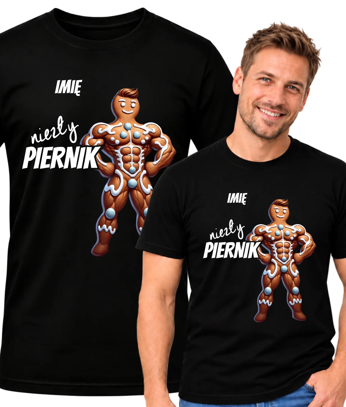 Koszulka męska świąteczna - Niezły piernik - personalizowana BN24