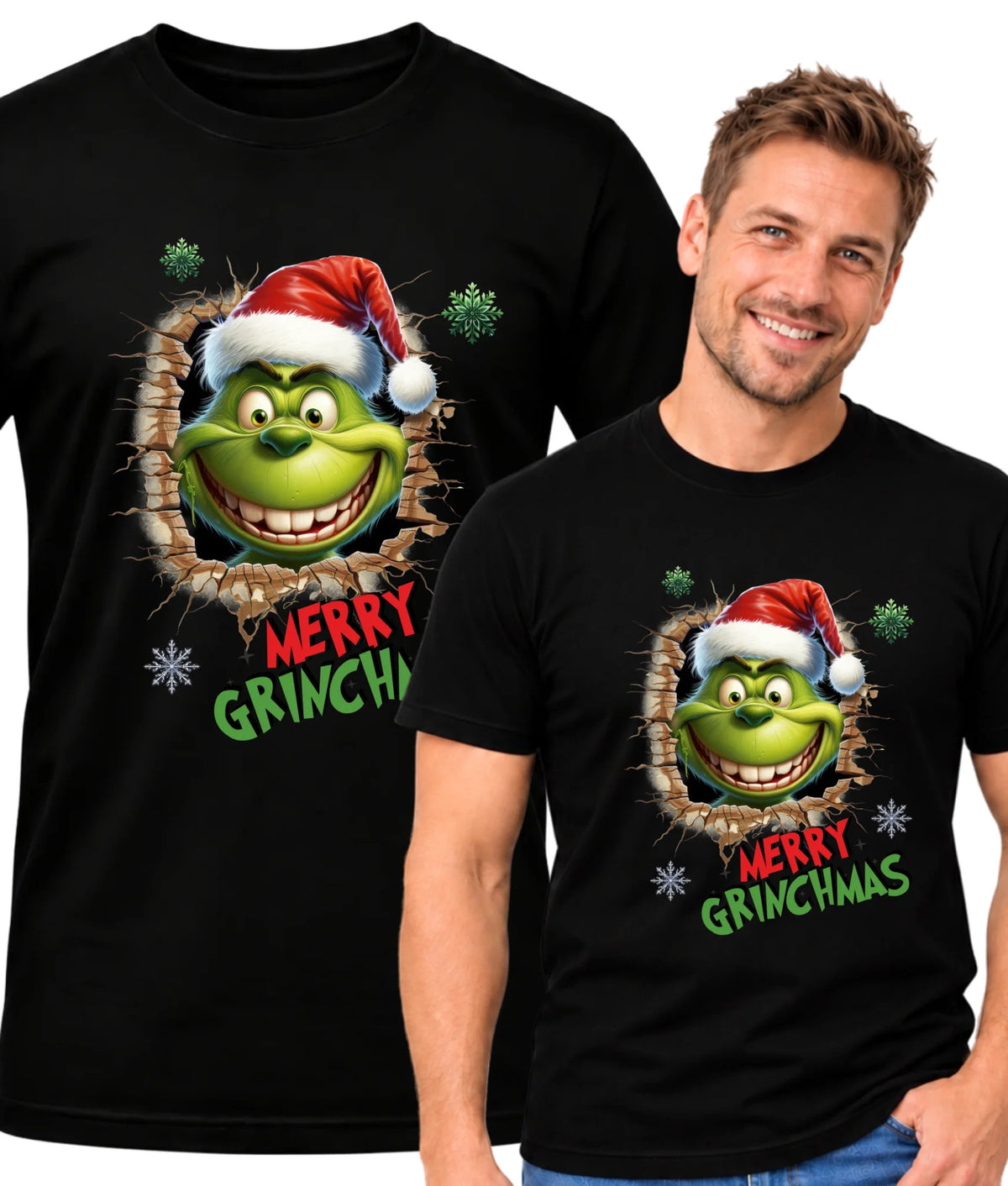 Koszulka męska świąteczna - Grinch - Merry Grinchmas BN113