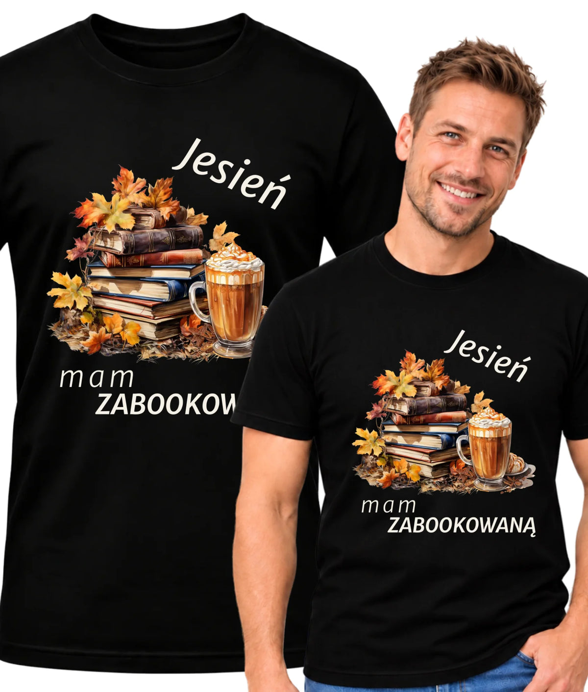 Koszulka męska jesienna - Jesień mam zabookowaną JS28